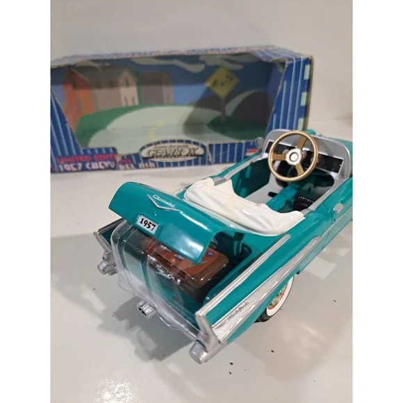 Gearbox  Diecast 1957 Chevrolet Bel Air Pedal Car Bank w/box - Picture 9 of 14